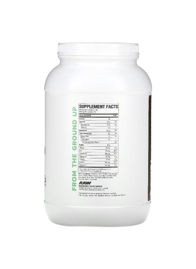 Raw Nutrition, Vegan Protein, Chocolate, 1.75 lbs (795 g)