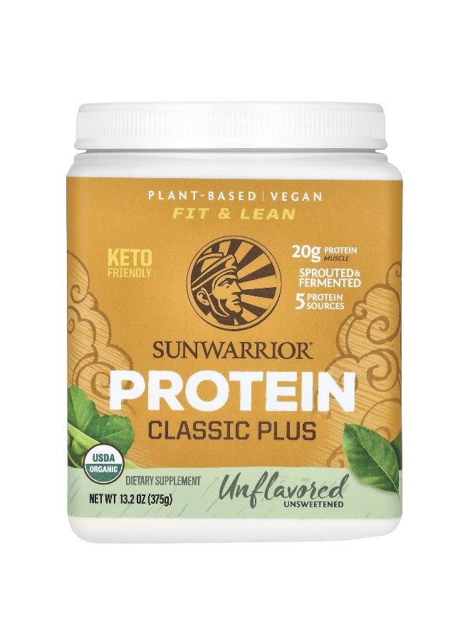 Sunwarrior, Classic Plus Protein, Unflavored, 13.2 oz (375 g)