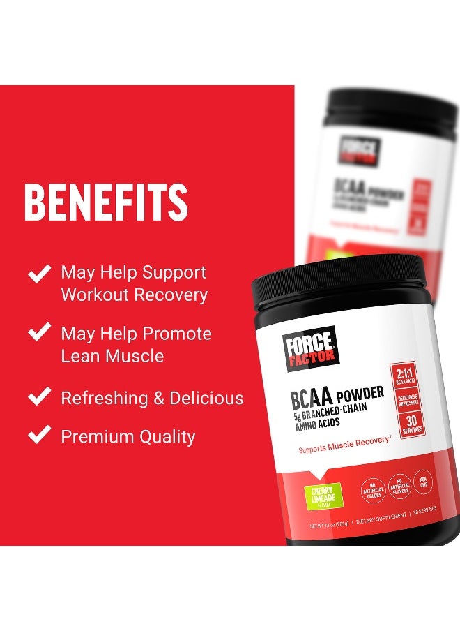 Force Factor, BCAA Powder, Cherry Limeade, 7.1 oz (201 g)