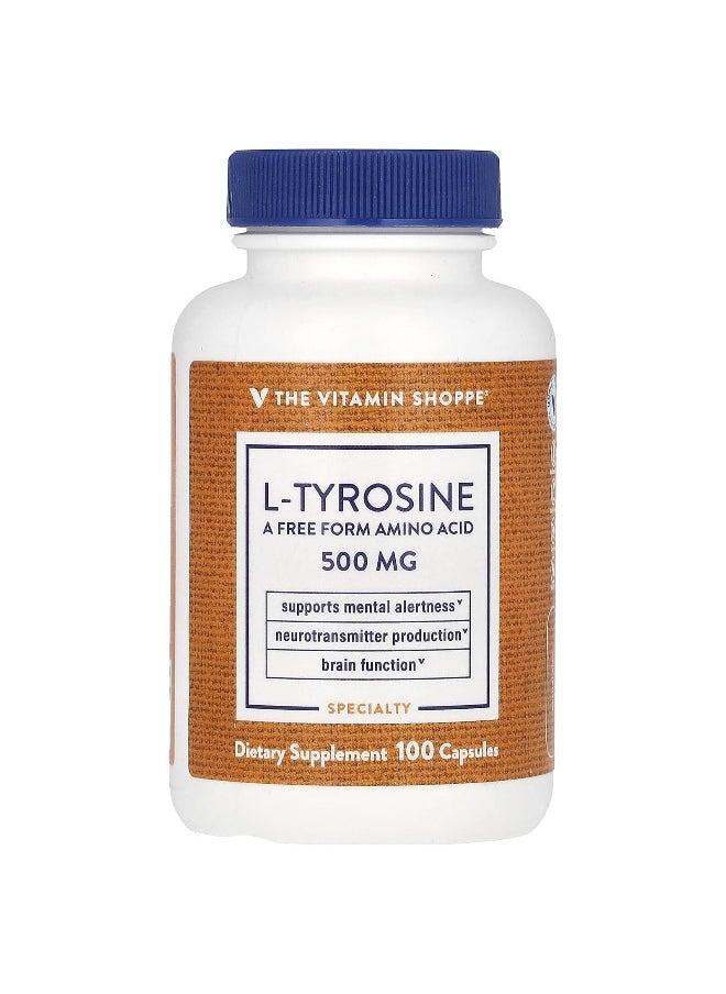 The Vitamin Shoppe, L-Tyrosine, 500 mg , 100 Capsule