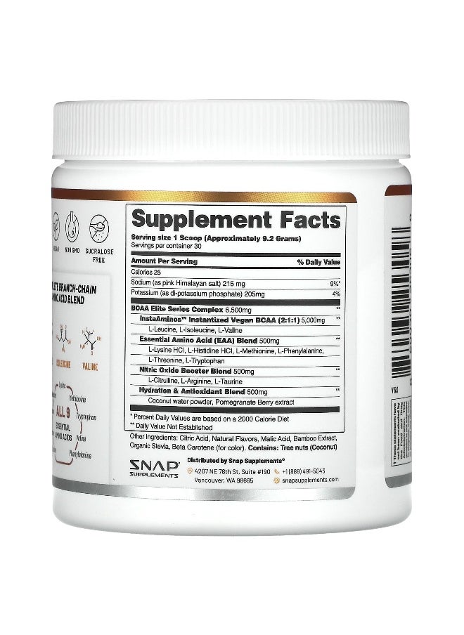Snap Supplements, BCAAs, Peach Mango, 9.77 oz (277 g)
