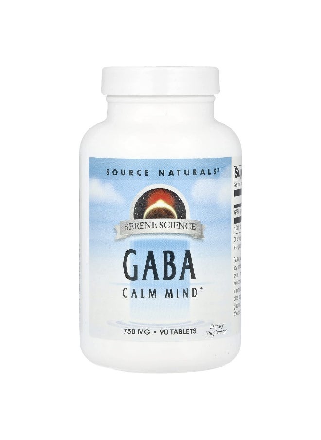 Source Naturals, Serene Science®, GABA, 750 mg, 90 Tablets