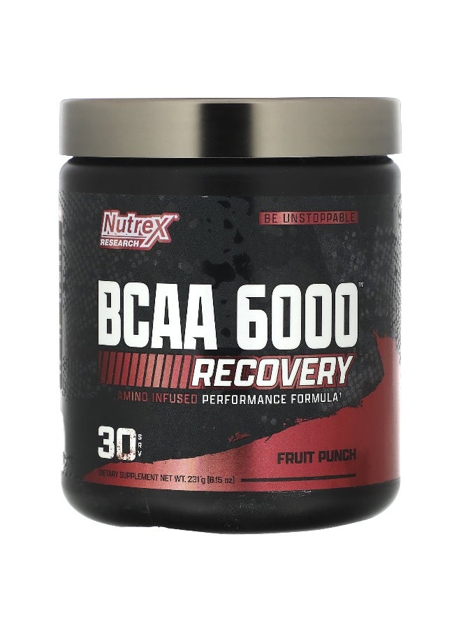 Nutrex Research, BCAA 6000, Recovery, Fruit Punch, 8.15 oz (231 g)