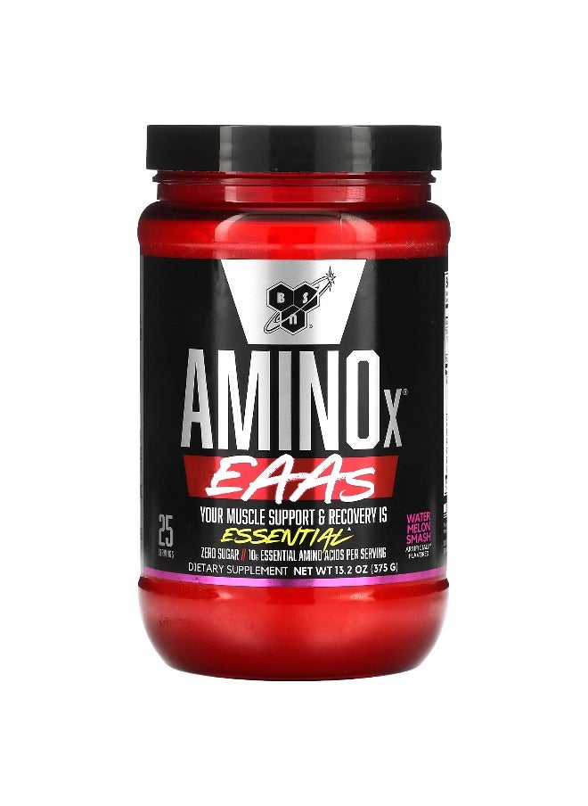BSN, AminoX, EAAs, Muscle Support & Recovery, Watermelon Smash, 13.2 oz (375 g)