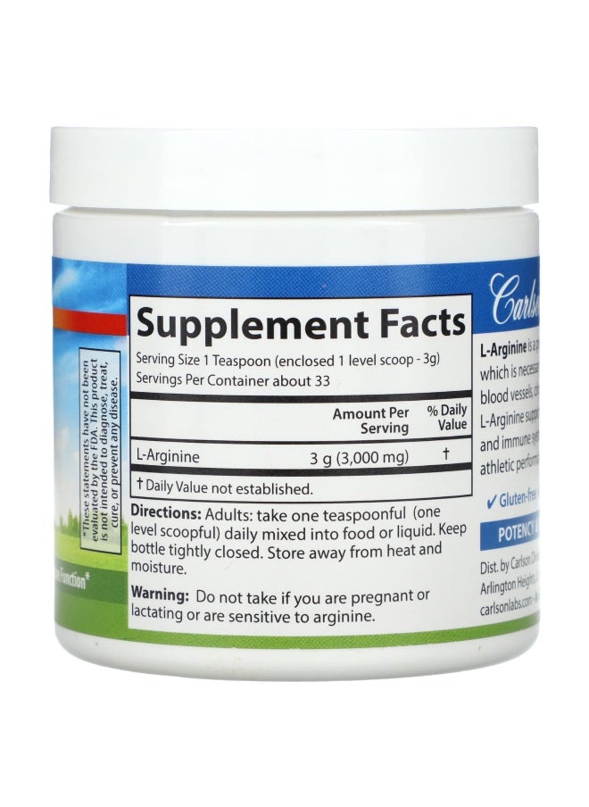 Carlson, L-Arginine Powder, 3.53 oz (100 g)