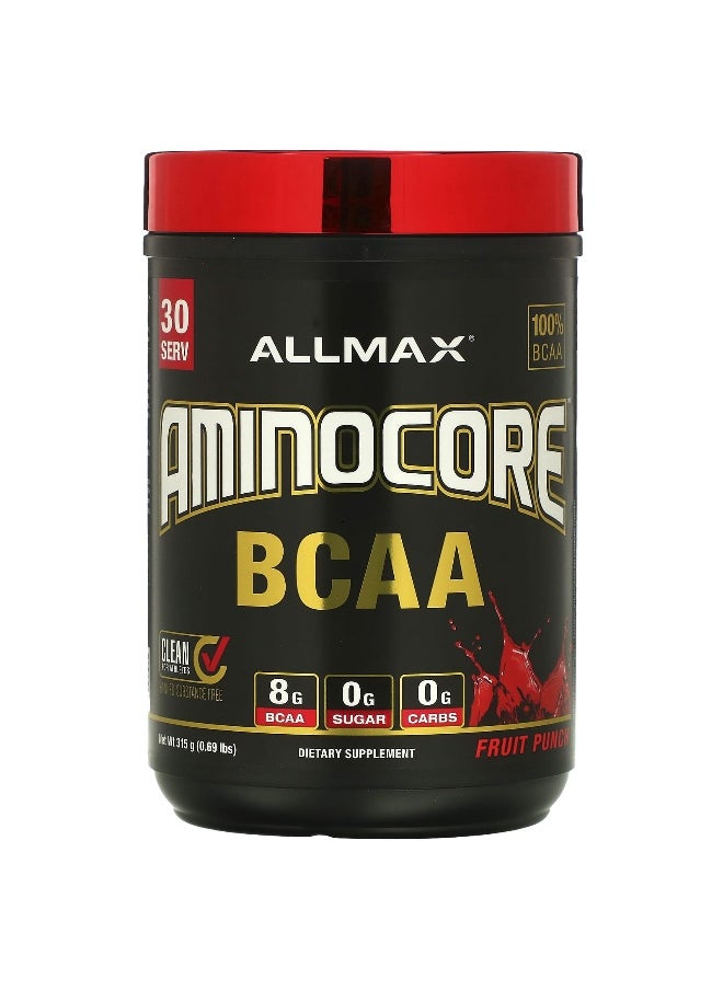 ALLMAX, AMINOCORE™ BCAA, Fruit Punch, 0.69 lbs (315 g)