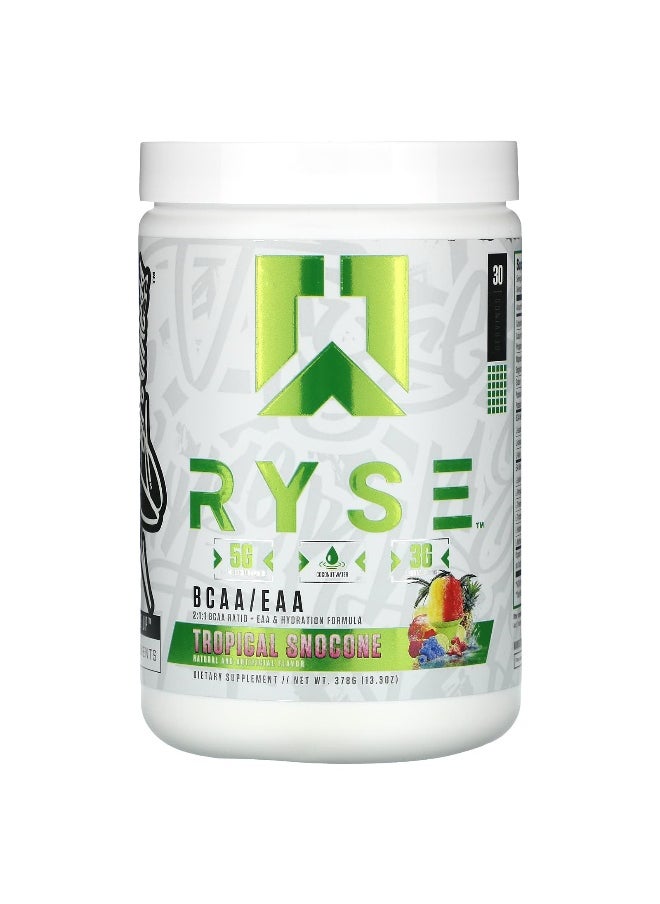 RYSE, BCAA / EAA, Tropical Snocone, 13.3 oz (378 g)