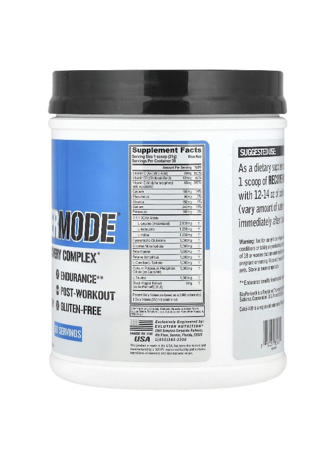 EVLution Nutrition, RECOVERMODE®, Complete Recovery Complex, Blue Raz, 22.23 oz (630 g)