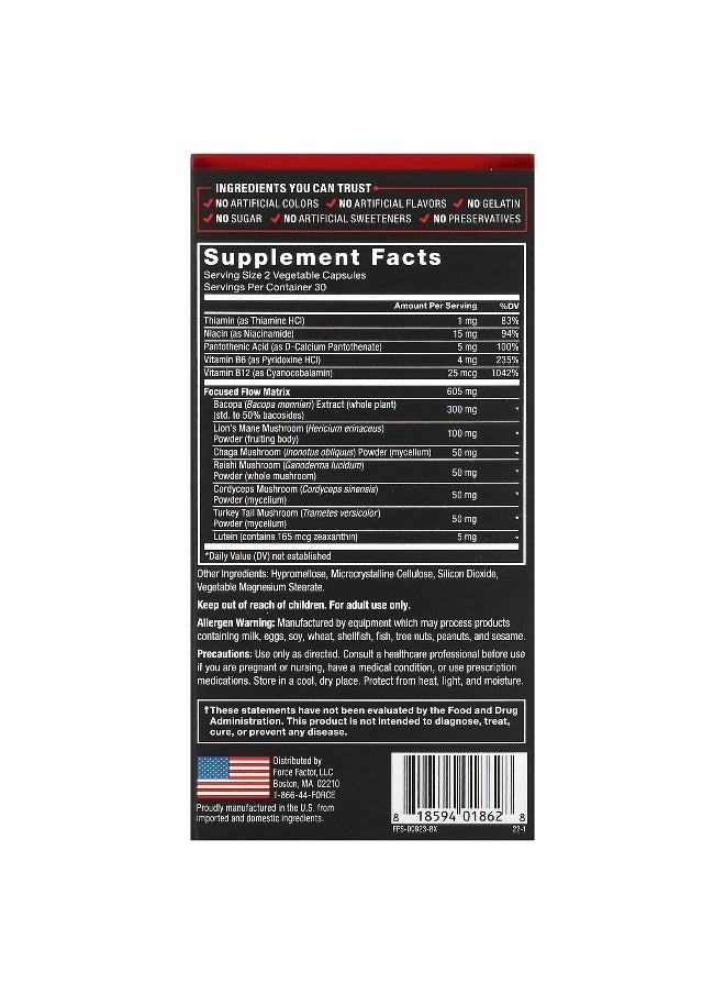 Force Factor, Forebrain Focus, 60 Vegetable Capsules