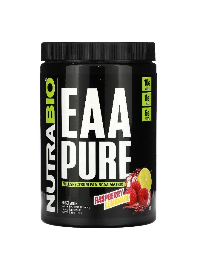 NutraBio, EAA Pure, Raspberry Lemonade, 0.93 lb (421 g)