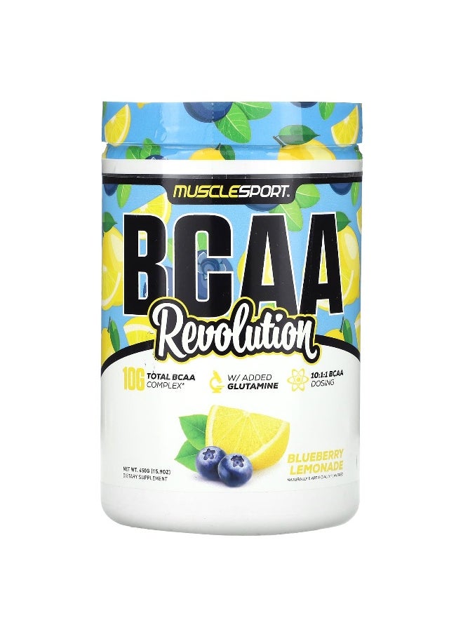 MuscleSport, BCAA, Revolution, Blueberry Lemonade, 15.9 oz (450 g)
