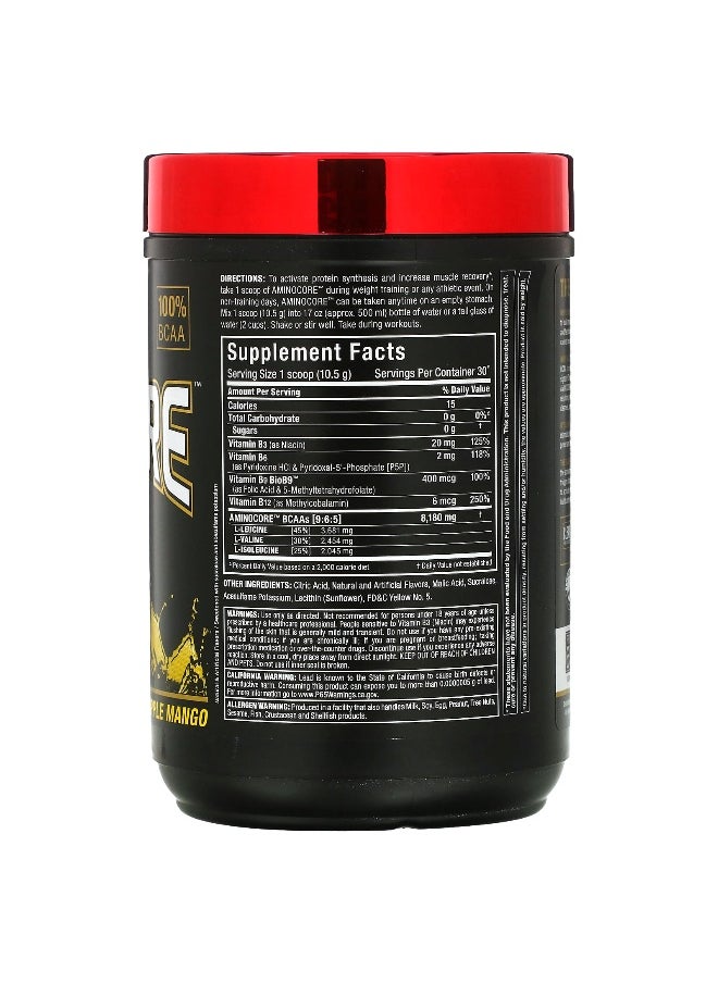 ALLMAX, AMINOCORE™ BCAA, Pineapple Mango, 0.69 lb (315 g)