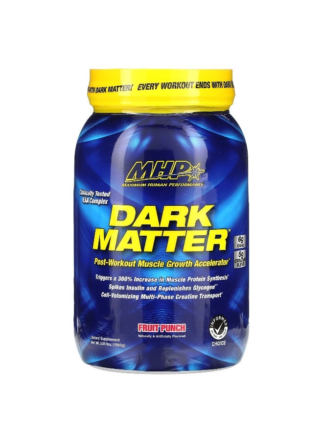 MHP, DARK MATTER, Post-Workout Muscle Growth Accelerator, Fruit Punch, 3.44 lbs (1,560 g)