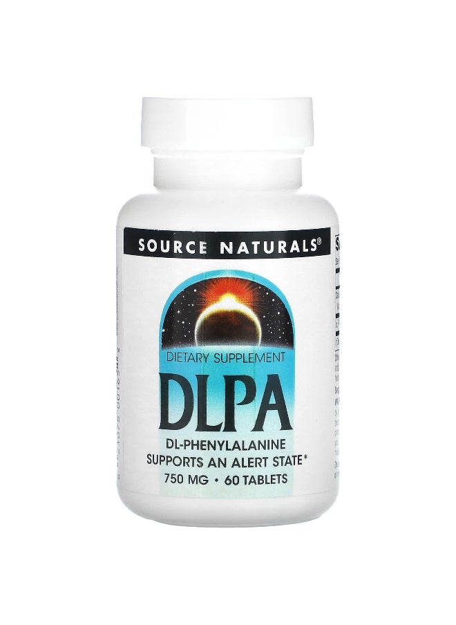 Source Naturals, DLPA, 750 mg, 60 Tablets