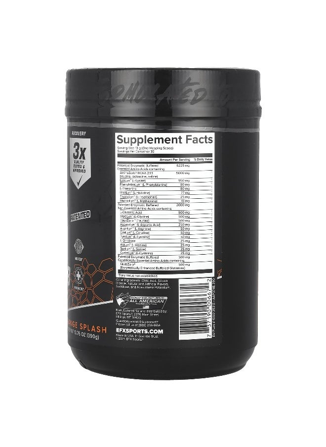 EFX Sports, AminoZorb® Elite 21, Orange Splash, 13.76 oz (390 g)
