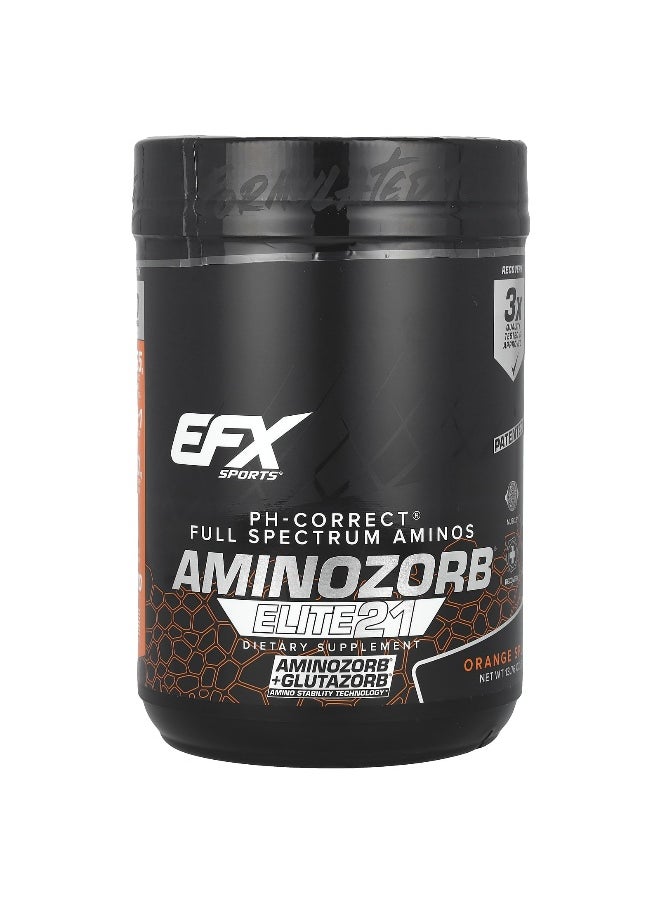 EFX Sports, AminoZorb® Elite 21, Orange Splash, 13.76 oz (390 g)