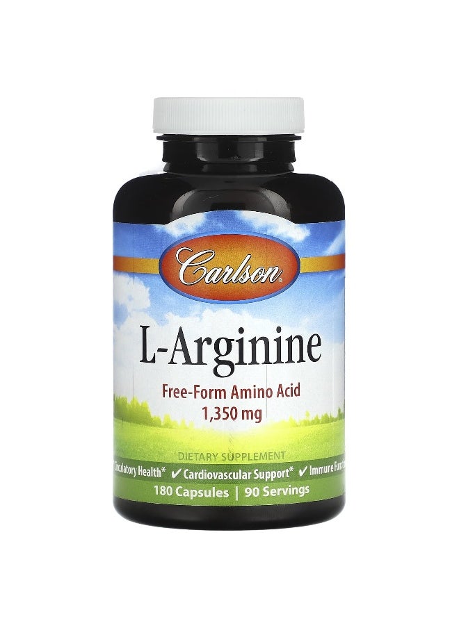Carlson, L-Arginine, 1,350 mg, 180 Capsules (675 mg per Capsule)