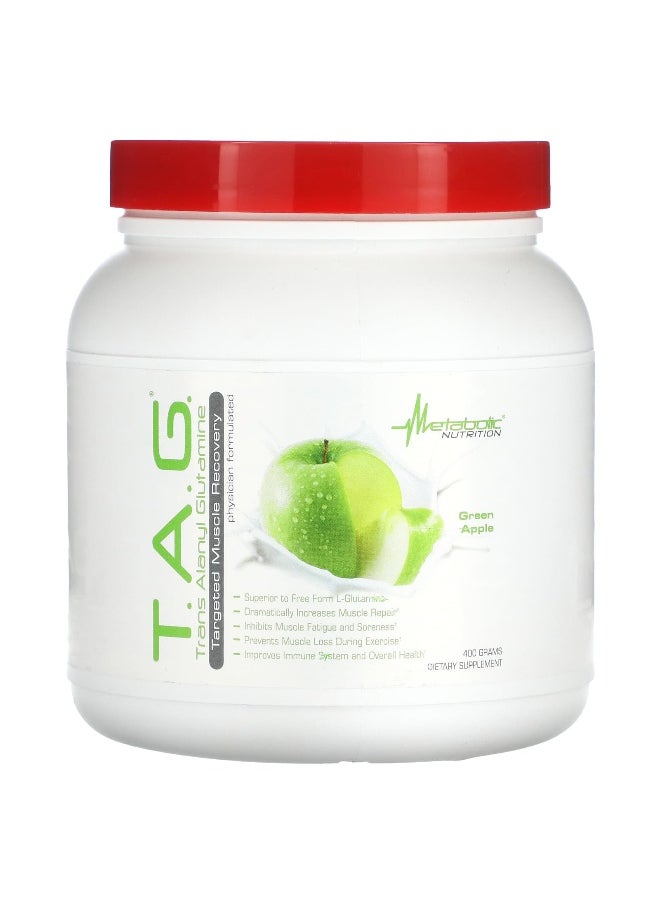 Metabolic Nutrition, T.A.G., Green Apple, 400 g