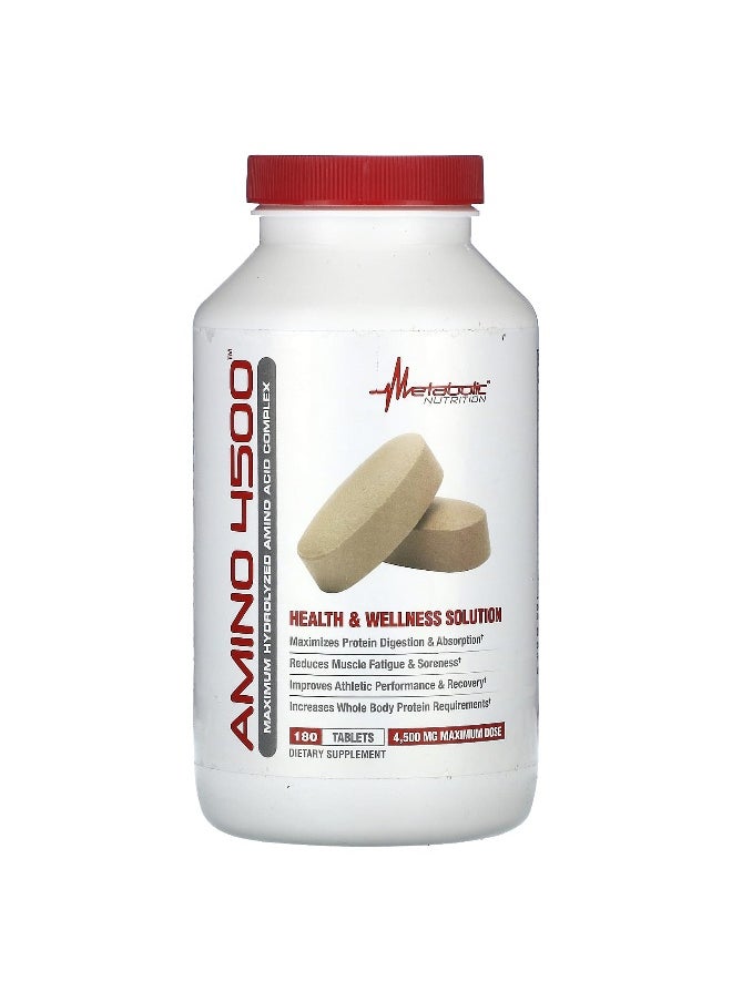 Metabolic Nutrition, Amino 4500, 180 Tablets