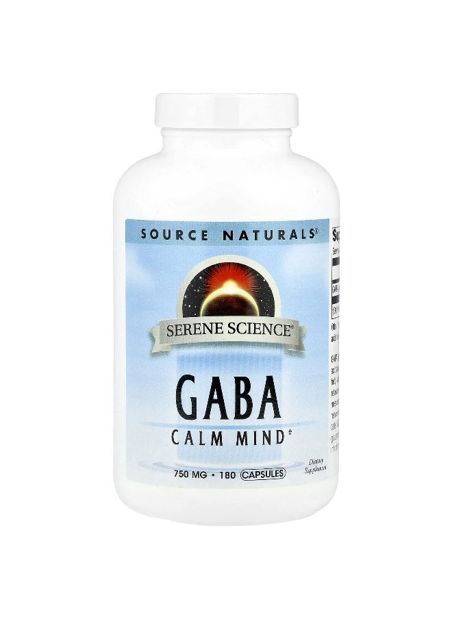 Source Naturals, Serene Science®, GABA, 750 mg, 180 Capsules