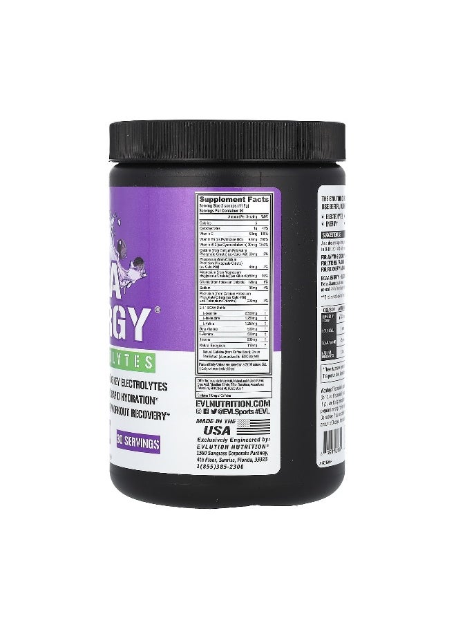 EVLution Nutrition, BCAA Energy Plus Electrolytes, Grape Splash, 12.2 oz (345 g)