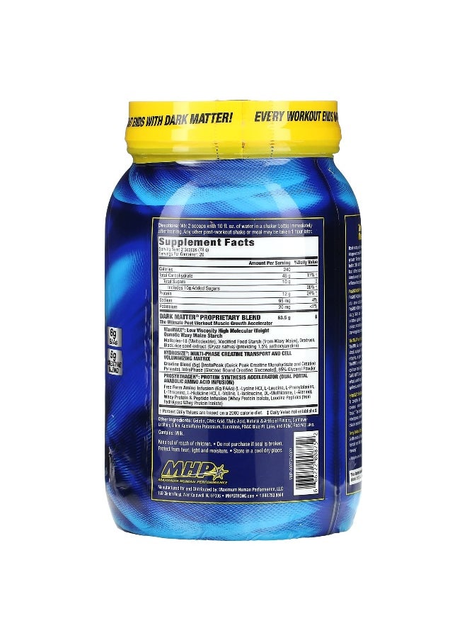 MHP, DARK MATTER, Post-Workout Muscle Growth Accelerator, Blue Raspberry, 3.44 lbs (1,560 g)