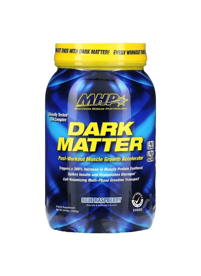 MHP, DARK MATTER, Post-Workout Muscle Growth Accelerator, Blue Raspberry, 3.44 lbs (1,560 g)