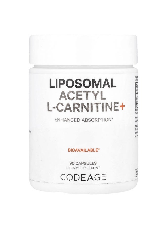 Codeage, Liposomal Acetyl L-Carnitine+, 500 mg, 90 Capsules