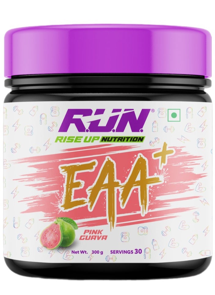 EAA+ Essential Amino Acids for Hydration Muscle Strength & Recovery Pink Guava 30 Servings 300g