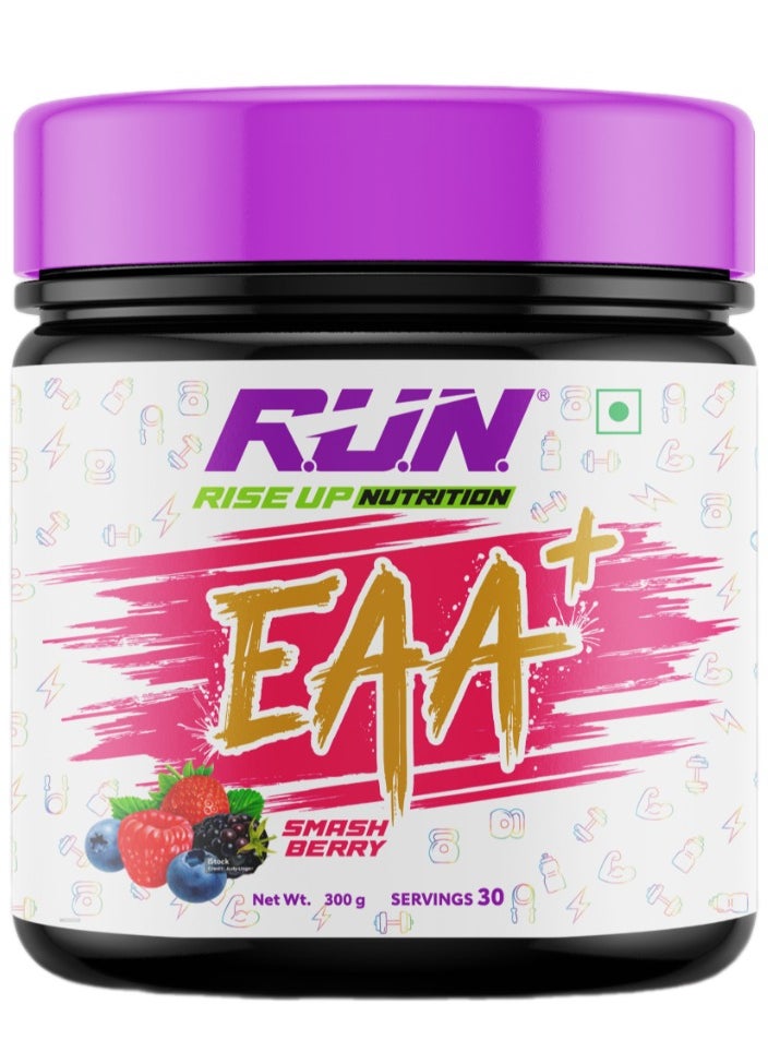 EAA+ Essential Amino Acids for Hydration Muscle Strength & Recovery Smash Berry 30 Servings 300g