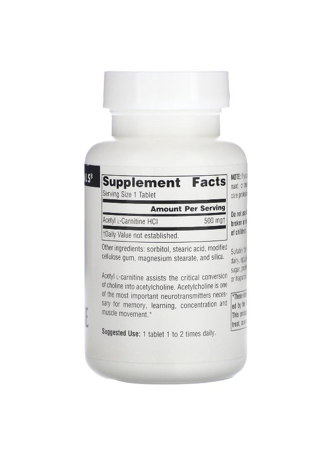Source Naturals, Acetyl L-Carnitine, 500 mg, 60 Tablets