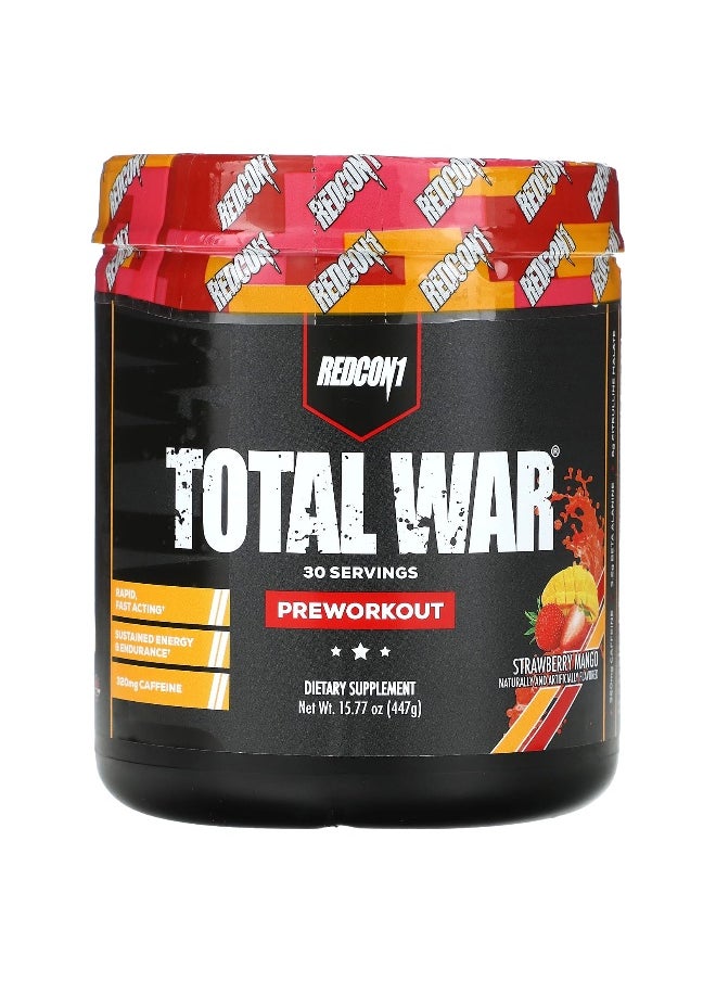 Redcon1, Total War, Preworkout, Strawberry Mango, 15.77 oz (447 g)