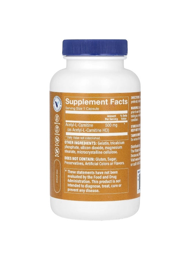 The Vitamin Shoppe, Acetyl-L-Carnitine, 500 mg, 120 Capsules