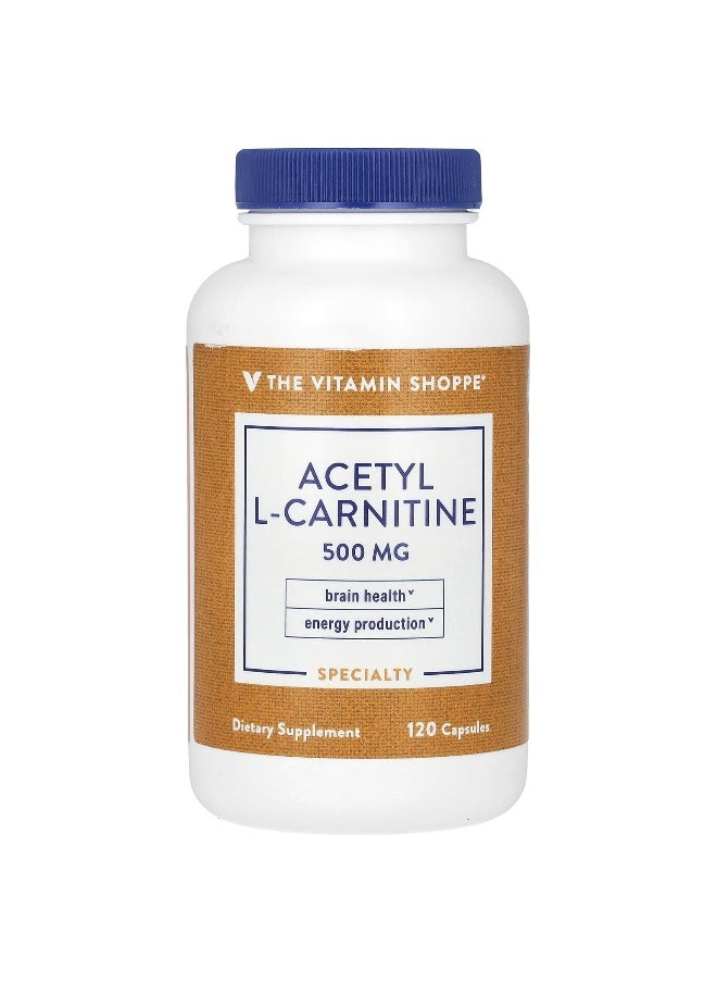 The Vitamin Shoppe, Acetyl-L-Carnitine, 500 mg, 120 Capsules