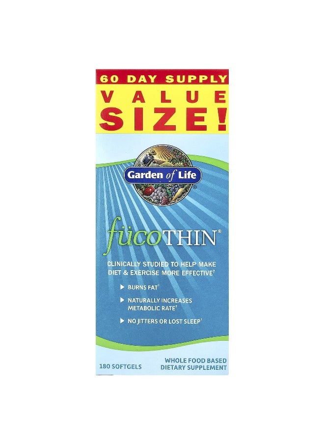 Garden of Life, FucoThin®, 180 Softgels