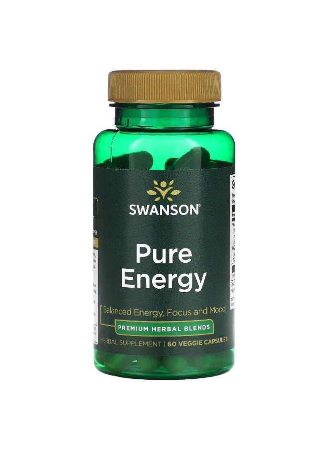 Swanson, Pure Energy, 60 Veggie Capsules