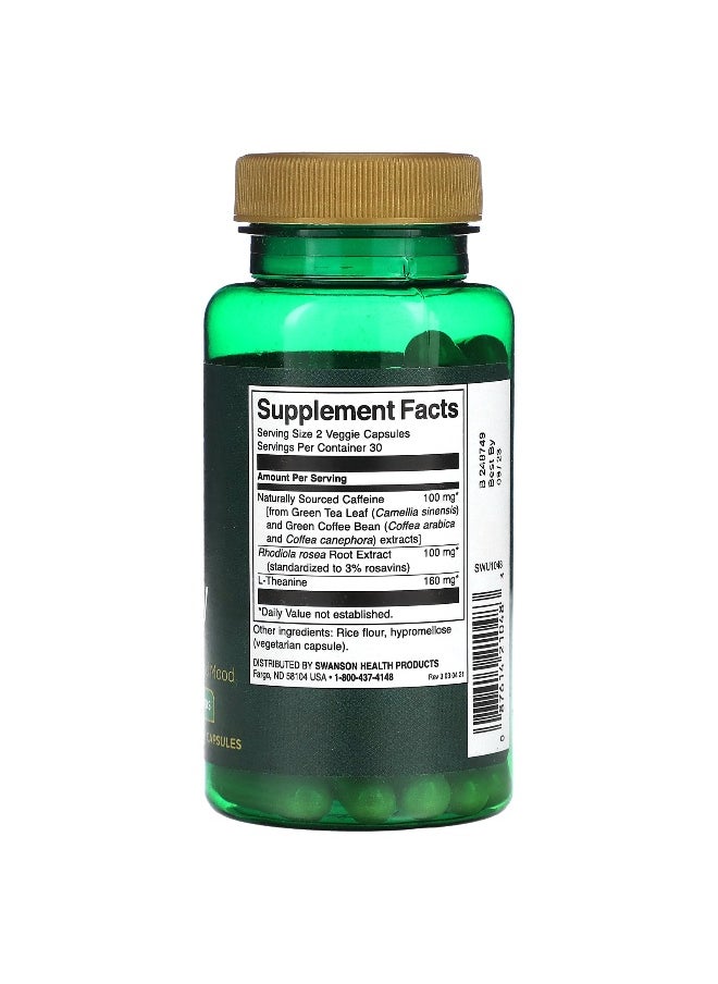 Swanson, Pure Energy, 60 Veggie Capsules