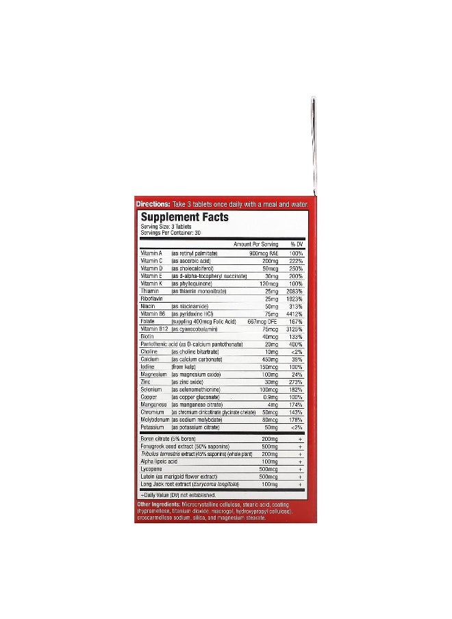 MuscleMeds, Vitamin T, Testosterone Boosting Multi-Vitamin For Men, 90 Tablets