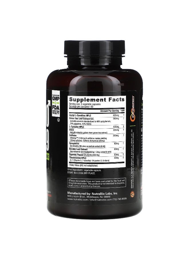NutraBio, ThermoFuel V.9 for Men, 180 V-Caps