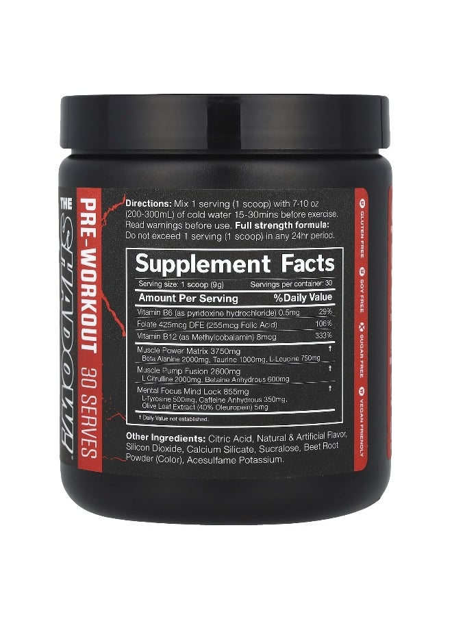 JNX Sports, The Shadow!®, Pre-Workout, Fruit Punch, 9.5 oz (270 g)
