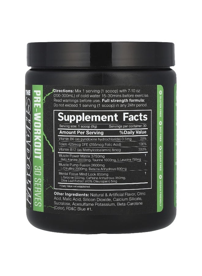 JNX Sports, The Shadow!®, Pre-Workout, Green Apple, 9.5 oz (270 g)