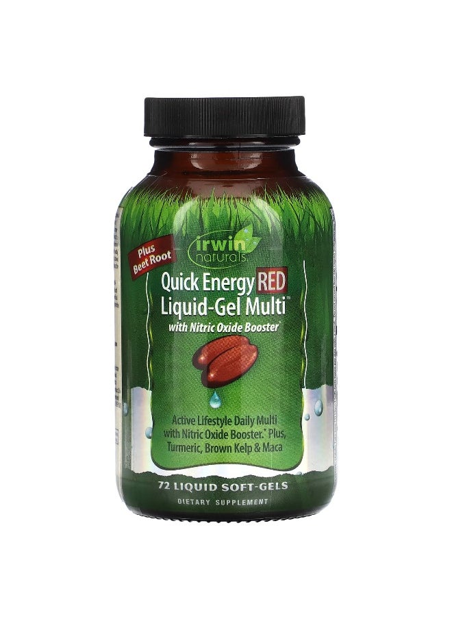 Irwin Naturals, Quick Energy Red Liquid-Gel Multi, 72 Liquid Soft-Gels