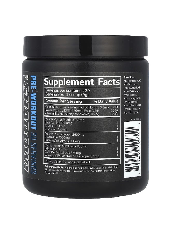 JNX Sports, The Shadow!®, Pre-Workout, Blue Raspberry, 9.5 oz (270 g)