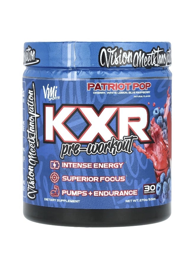 VMI Sports, KXR Pre-Workout, Patriot Pop, 9.5 oz (270 g)
