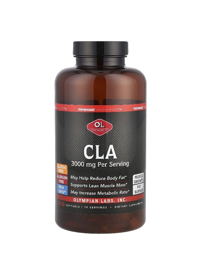 Olympian Labs, CLA, 3,000 mg, 210 Softgels (1,000 mg per Softgel)