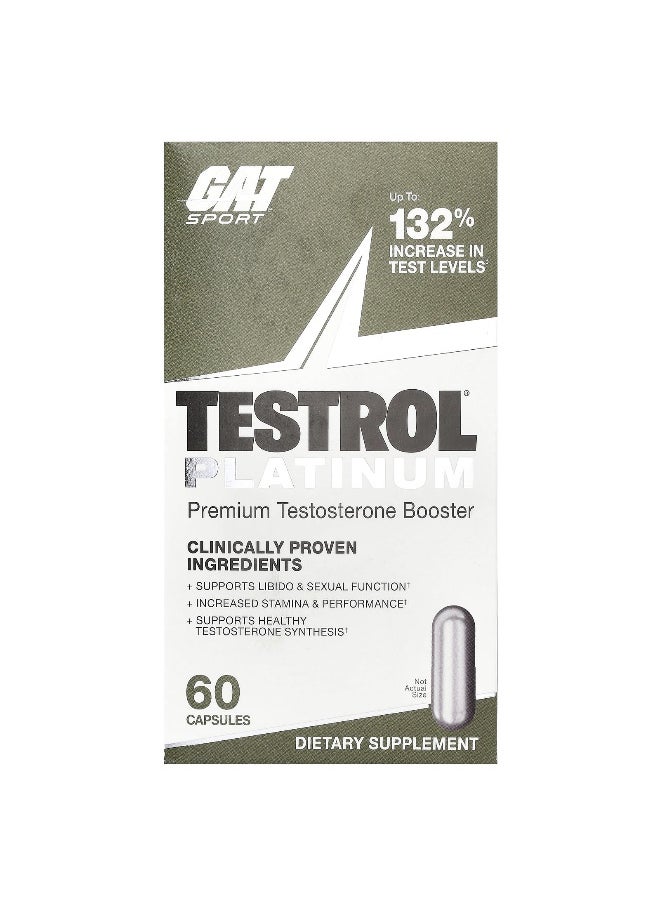 GAT, Testrol® Platinum, Premium Testosterone Booster, 60 Capsules