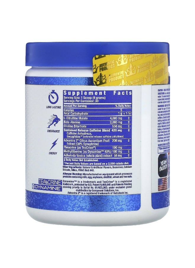 Ronnie Coleman, Signature Series, Yeah Buddy, Pre-Workout Energy Powder, Strawberry Kiwi, 9.5 oz (270 g)