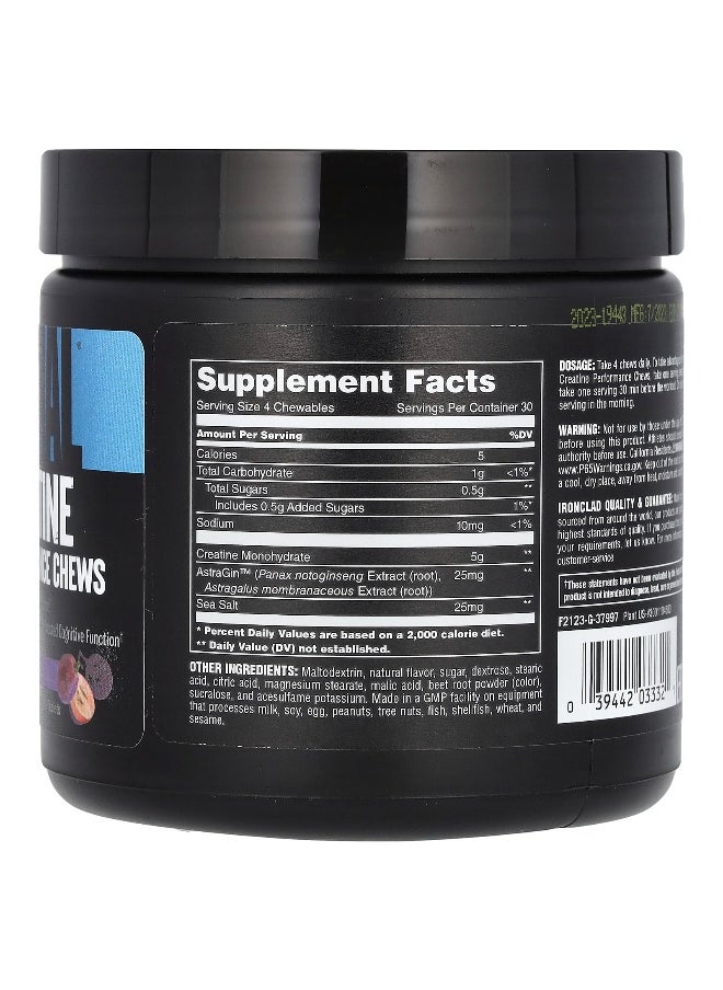 Animal, Creatine Performance Chews, Grape, 120 Chewable Tablets