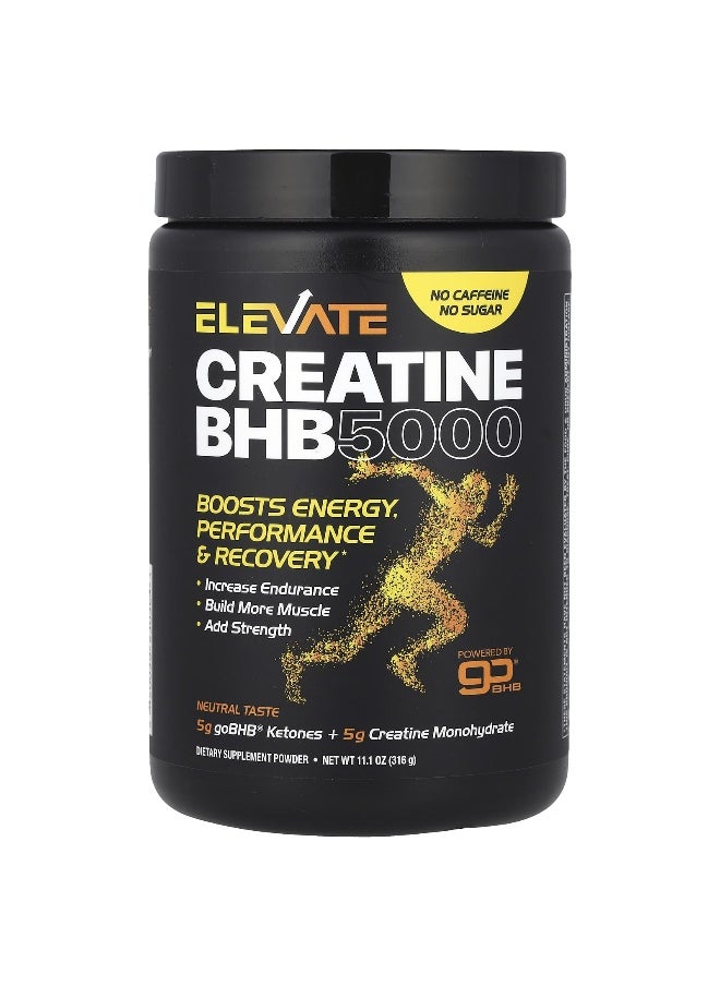 Real Ketones, Elevate, Creatine BHB 5000, Neutral, 11.1 oz (316 g)