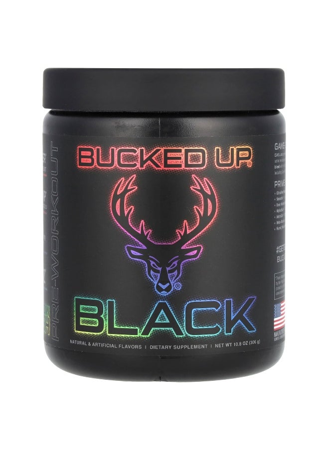 Bucked Up, Black, Pre-Workout, Rainbow Rush, 10.8 oz (306 g)
